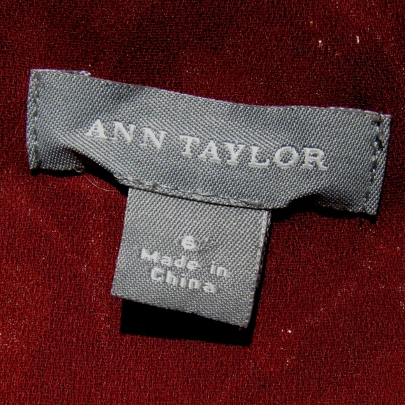 Ann Taylor 100% Silk Red Gold Glitter Slip Dress - Picture 5 of 6